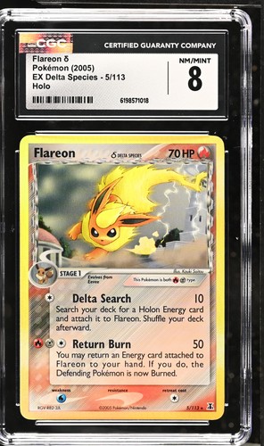 Cgc flareon 113 ex - flareon, 5/113