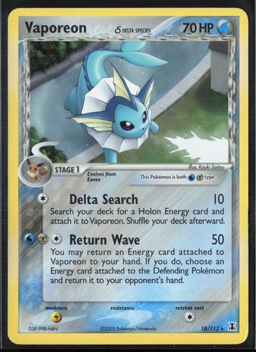 Vaporeon 113 delta - vaporeon, ex