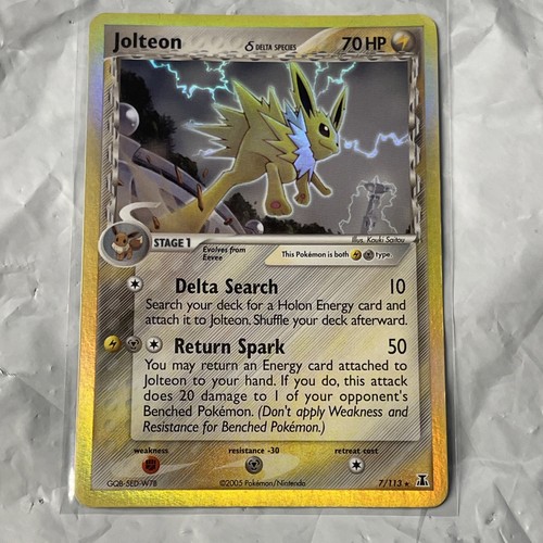 Carta pokemon jolteon 113 ex - carta,