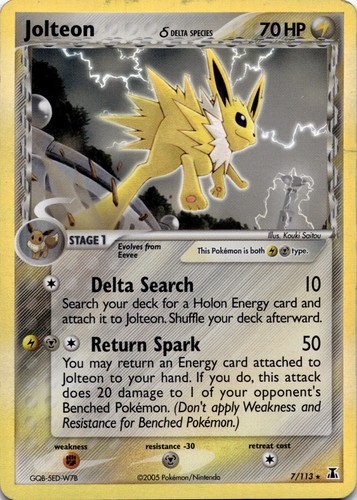 Pokemon jolteon 113 holo - pokemon,