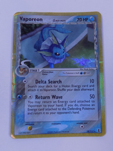 Carta pokemon vaporeon specie - vaporeon, (specie