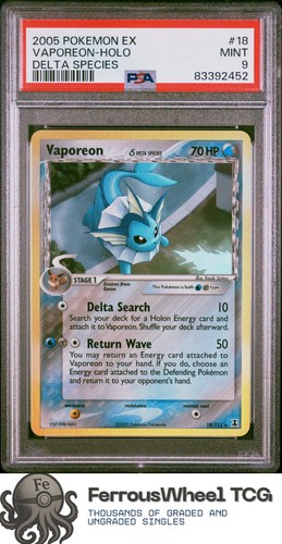 Vaporeon holo 2005 - #18,